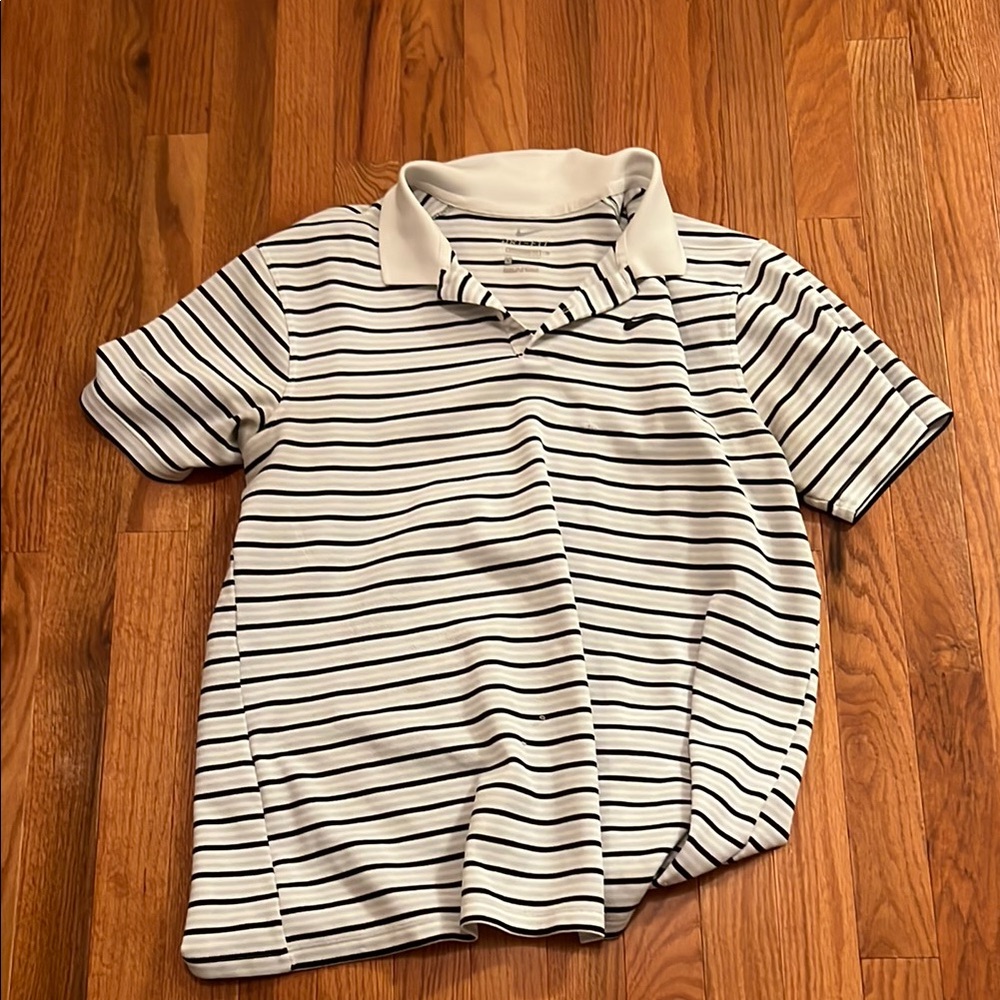 Nike Black and White Polo Shirt Casual Style